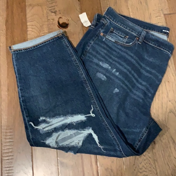 ==Old Navy Ripped Mid-Rise Boyfriend Jeans NWOT size 20 - Picture 2 of 9